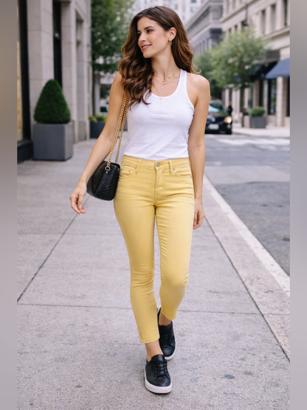 Citizens of Humanity Skinny Crop Jeans | Yellow Stretch Denim | Size 26 | NWT